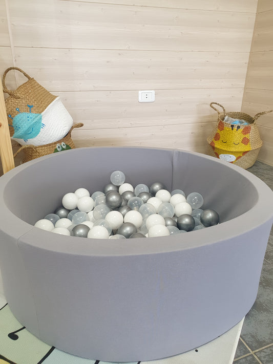 Ball pool pit includes 200 balls