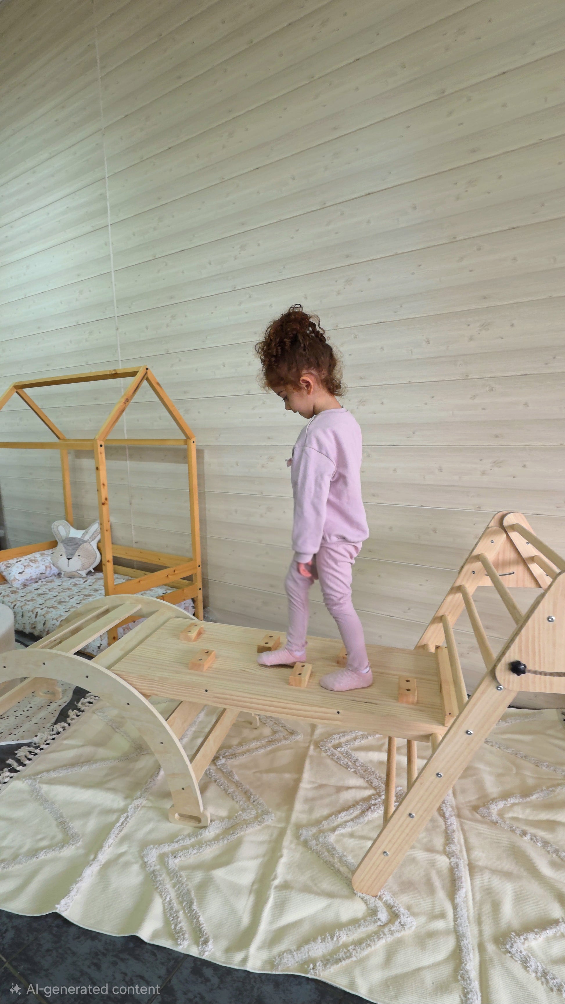 Climbing wood gym