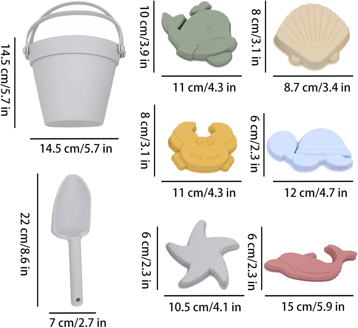 Plain silicone bucket