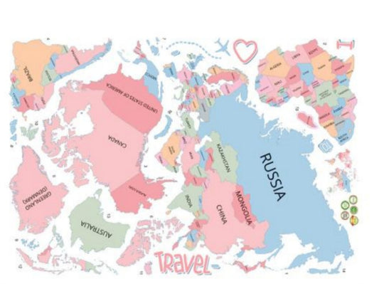 Map wall stickers