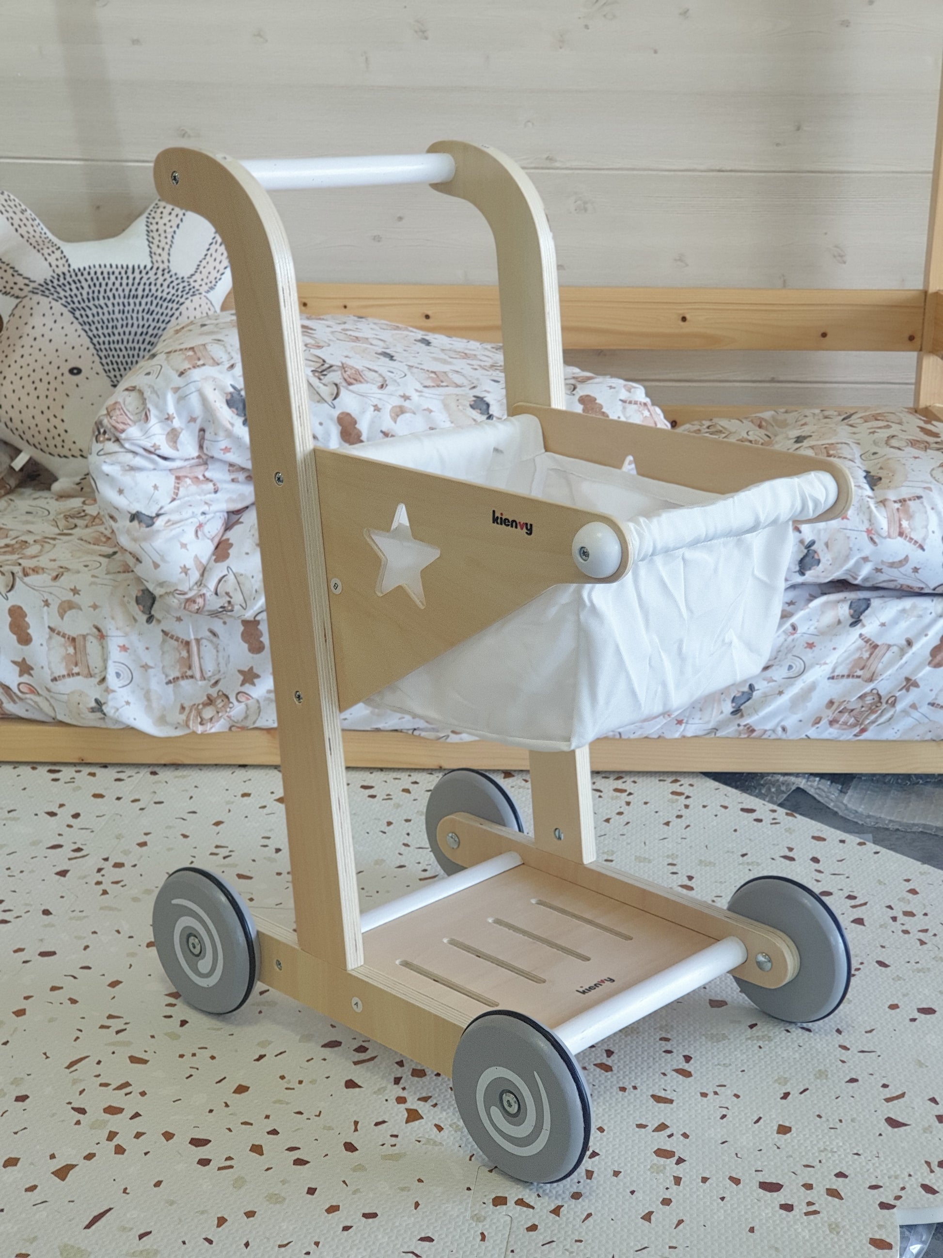 Wood Canva Stroller
