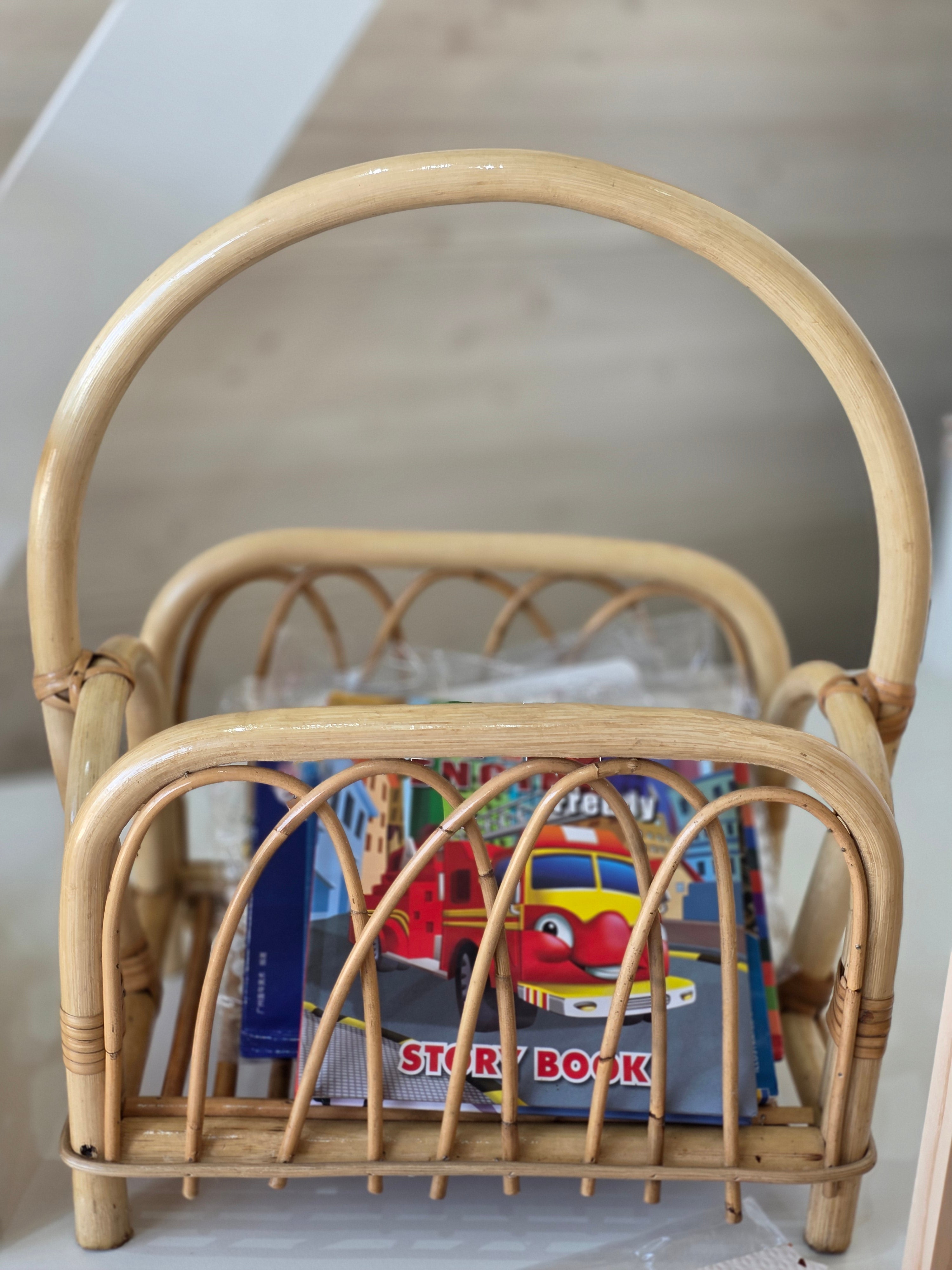Rattan book shlef