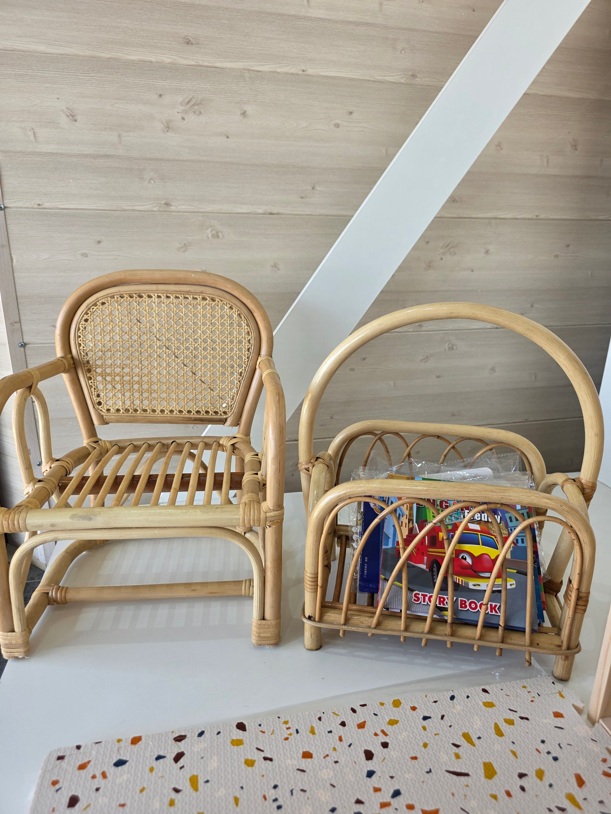 Rattan book shlef