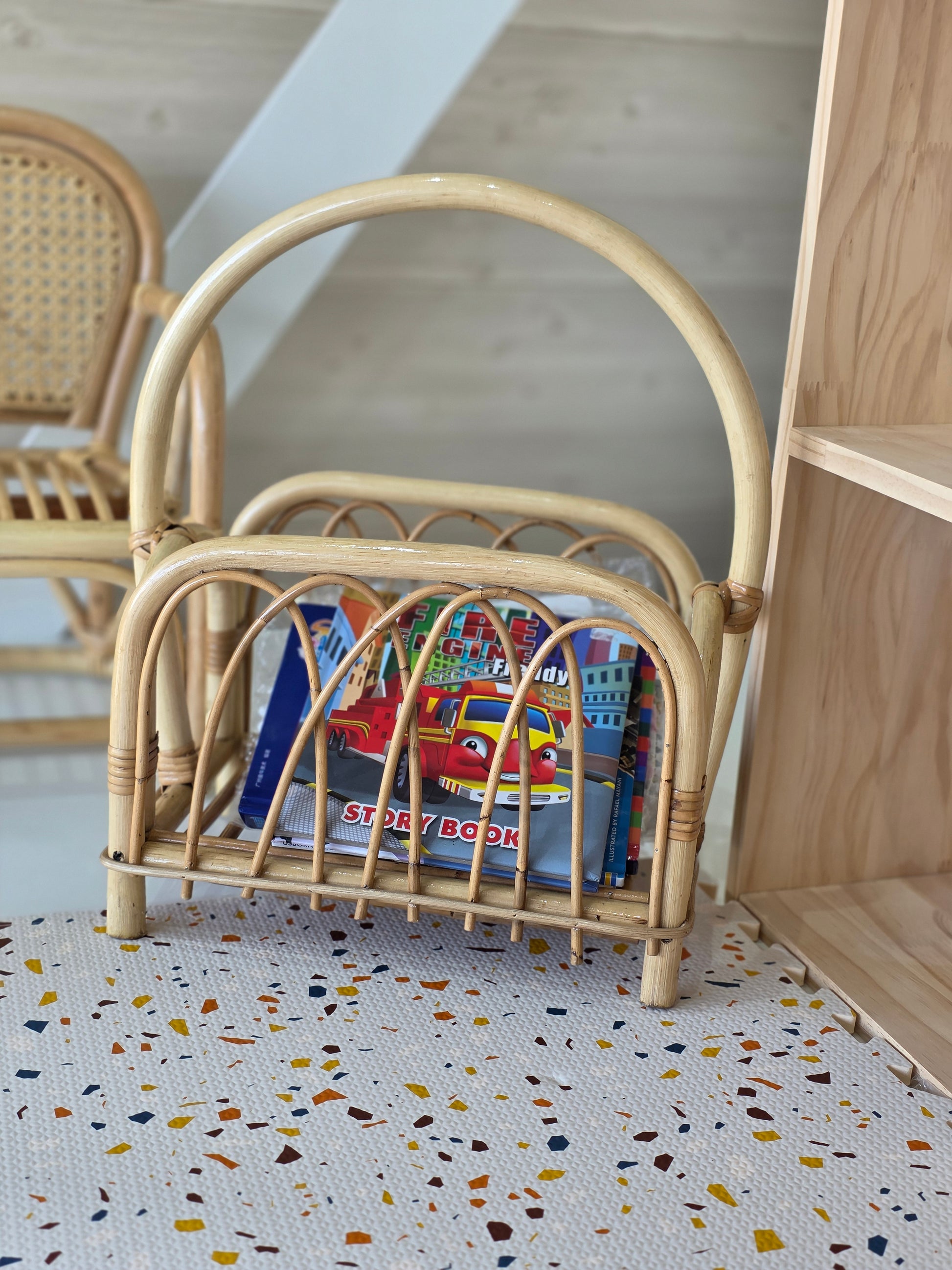 Rattan book shlef