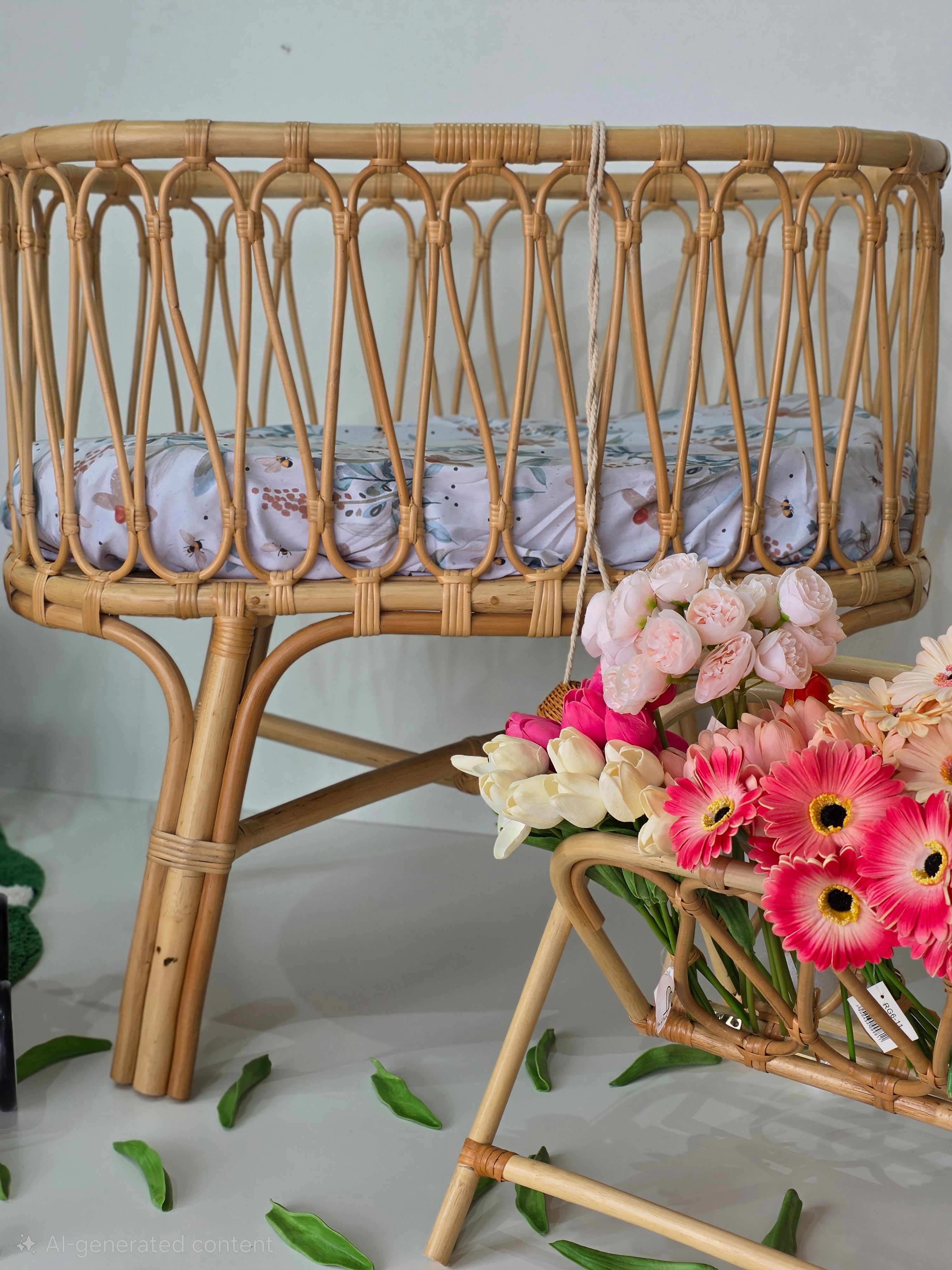 Rattan crib