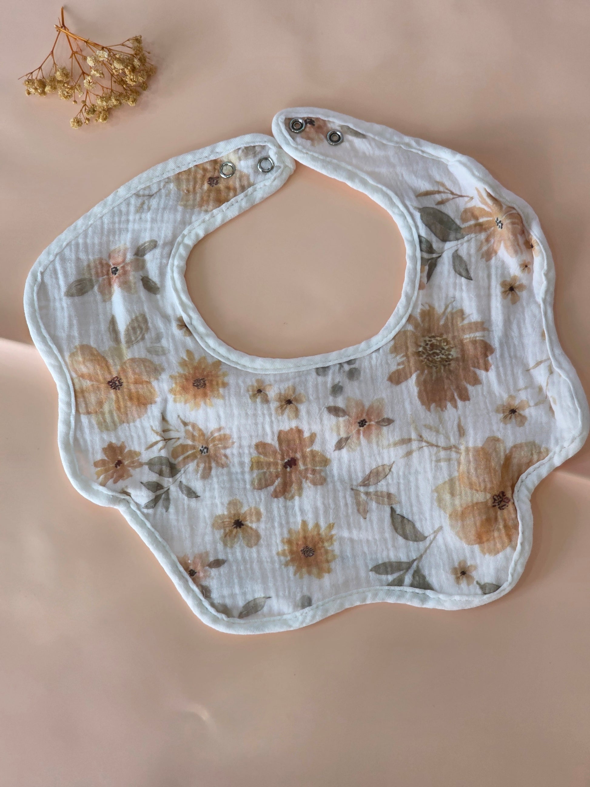 Floral Muslin Bib