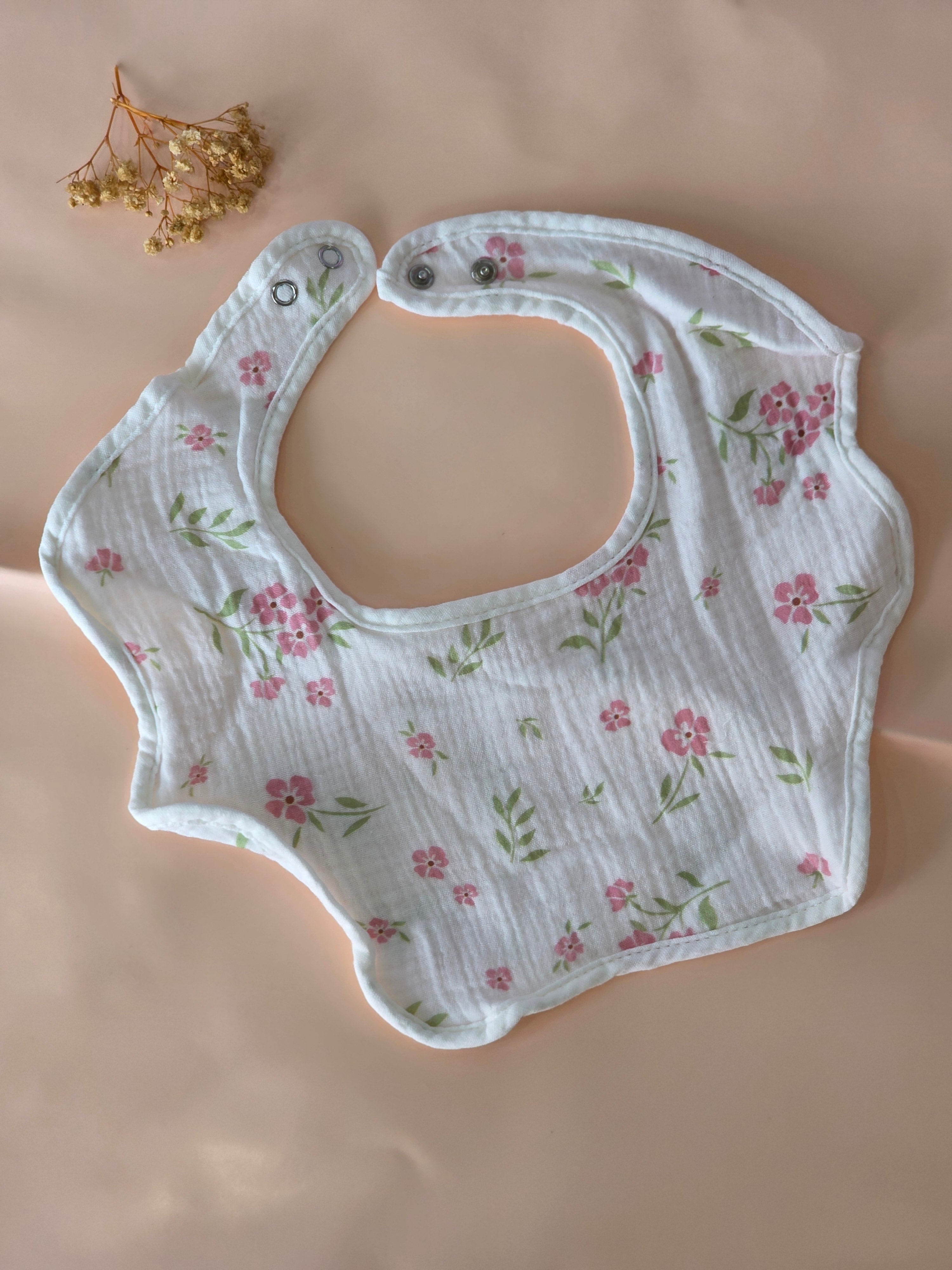 Floral Muslin Bib