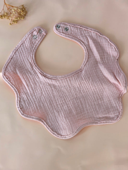 Cream & Blush Muslin Bib