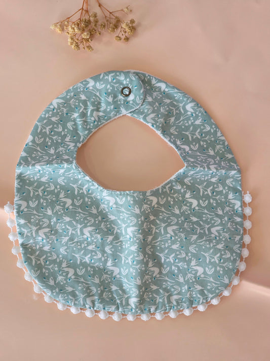 Minty Blossom Bib
