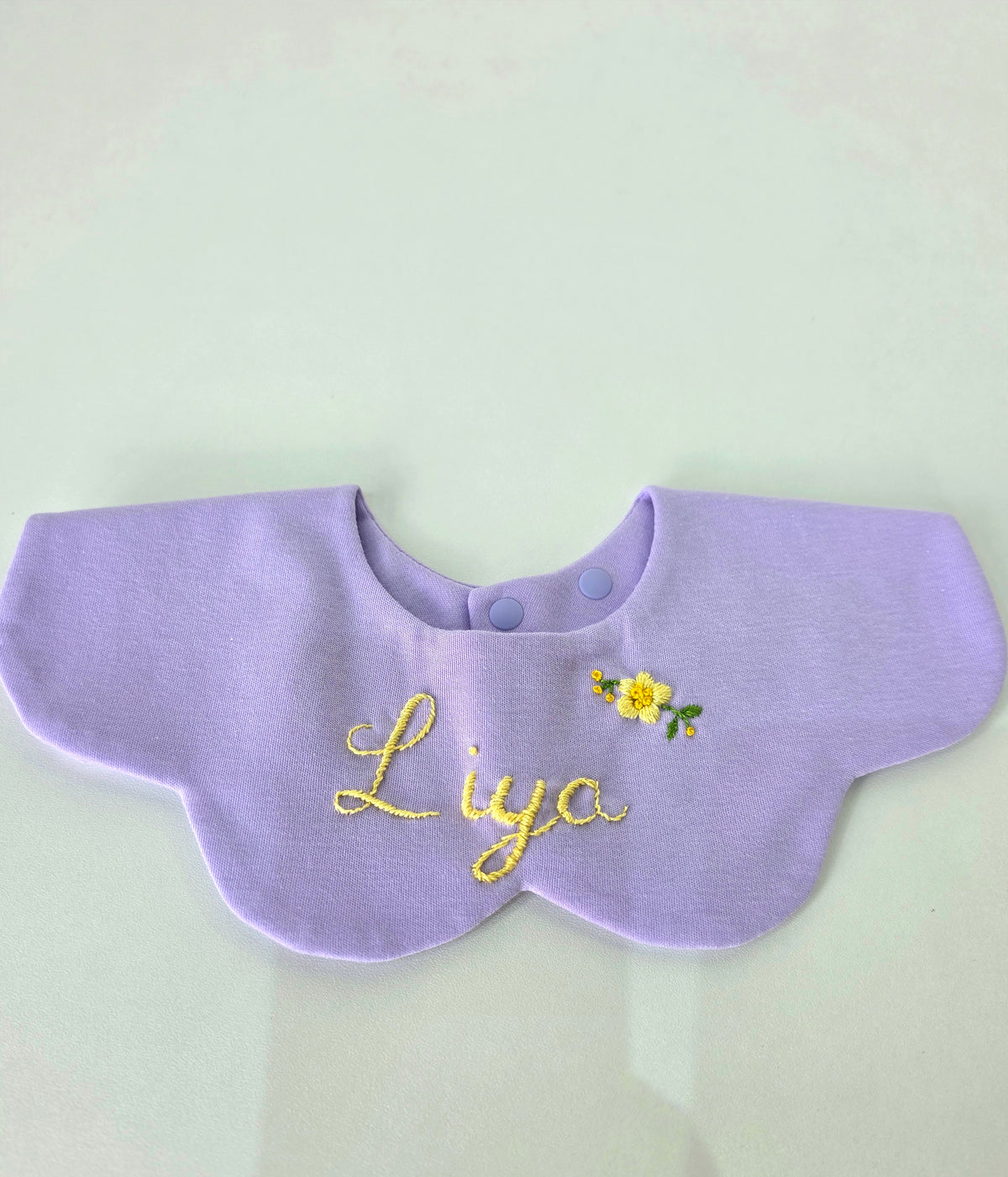 Personalized Flower Collar Bib