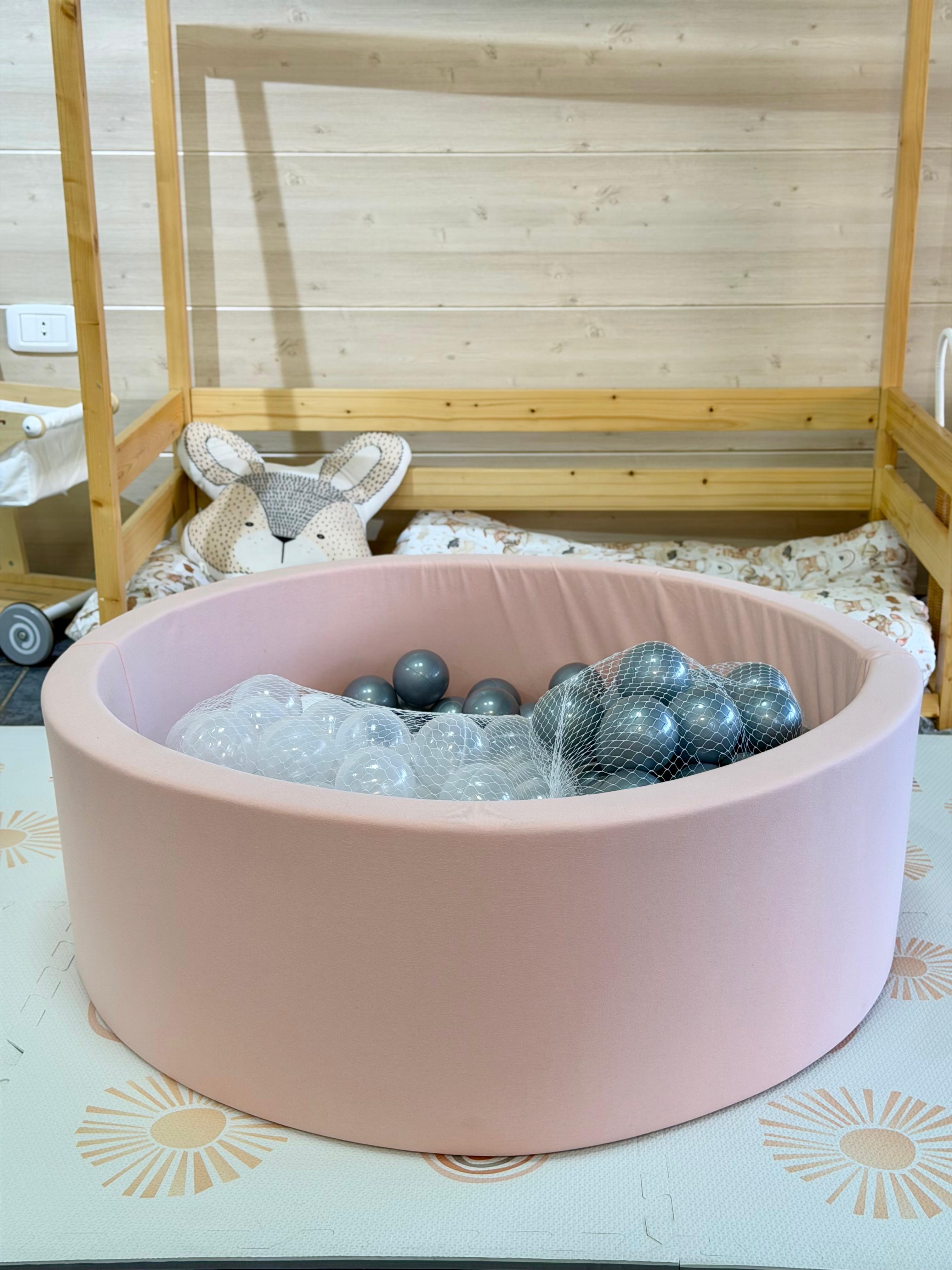 Ball pool pit includes 200 balls