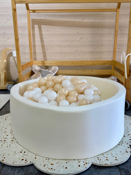 Ball pool pit includes 200 balls