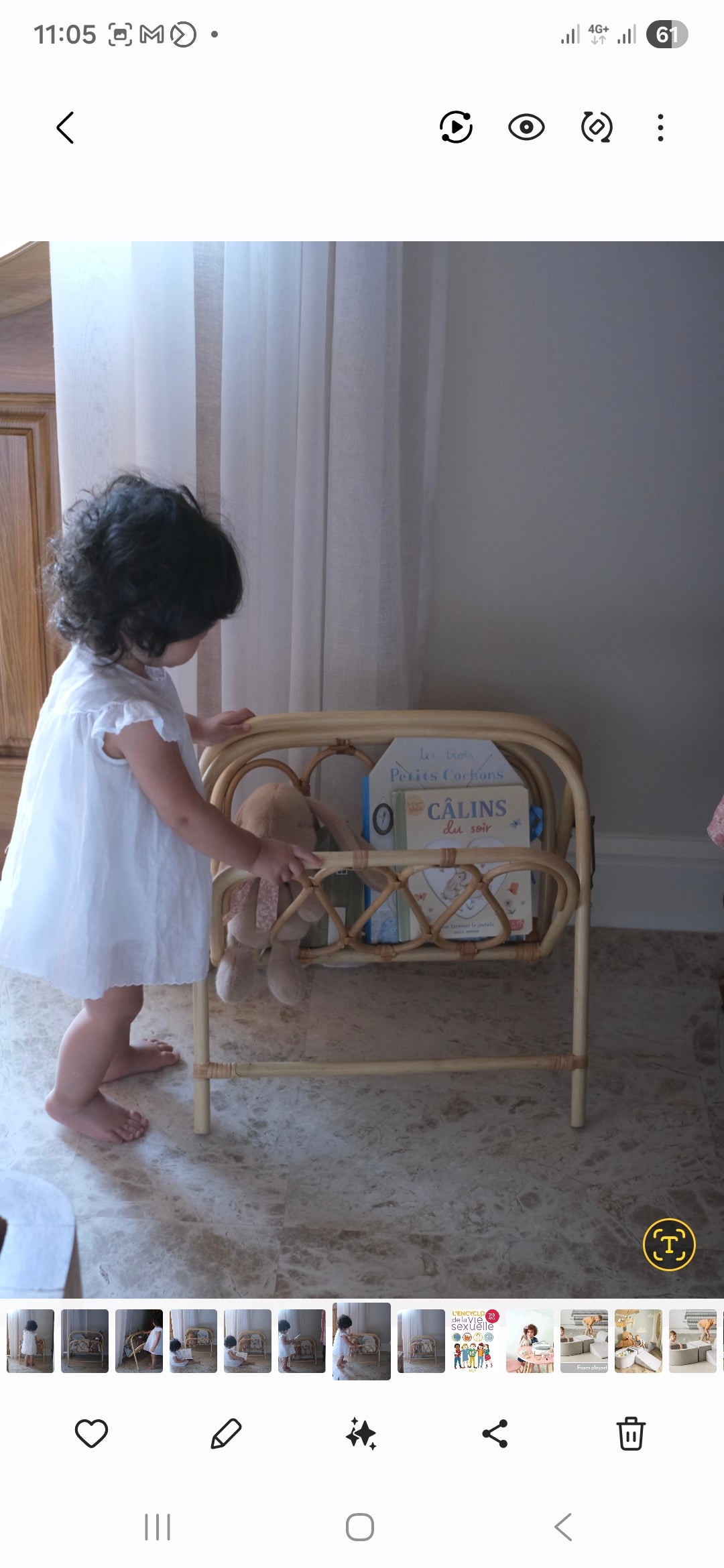 Rattan book shelf