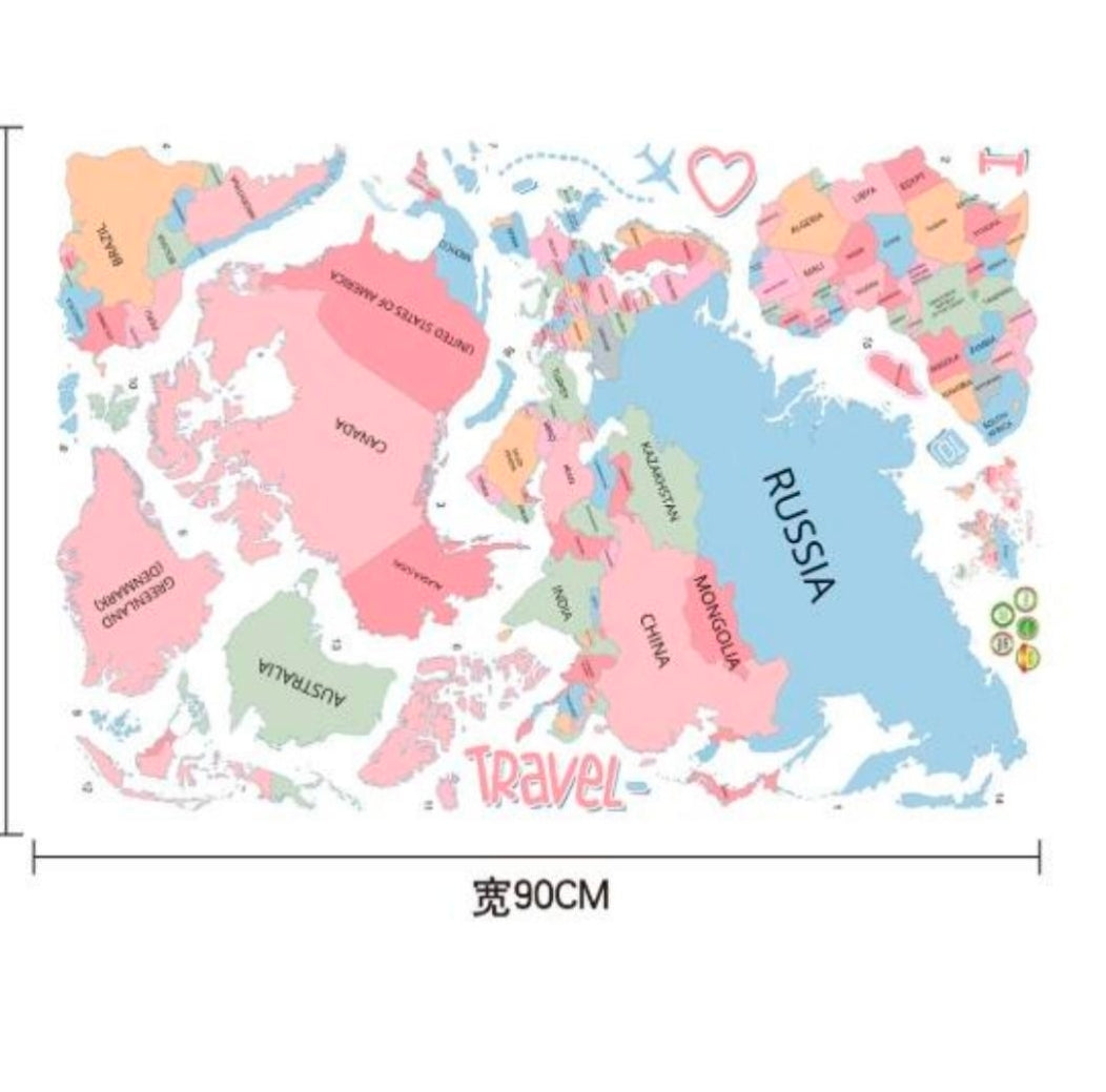 Map wall stickers